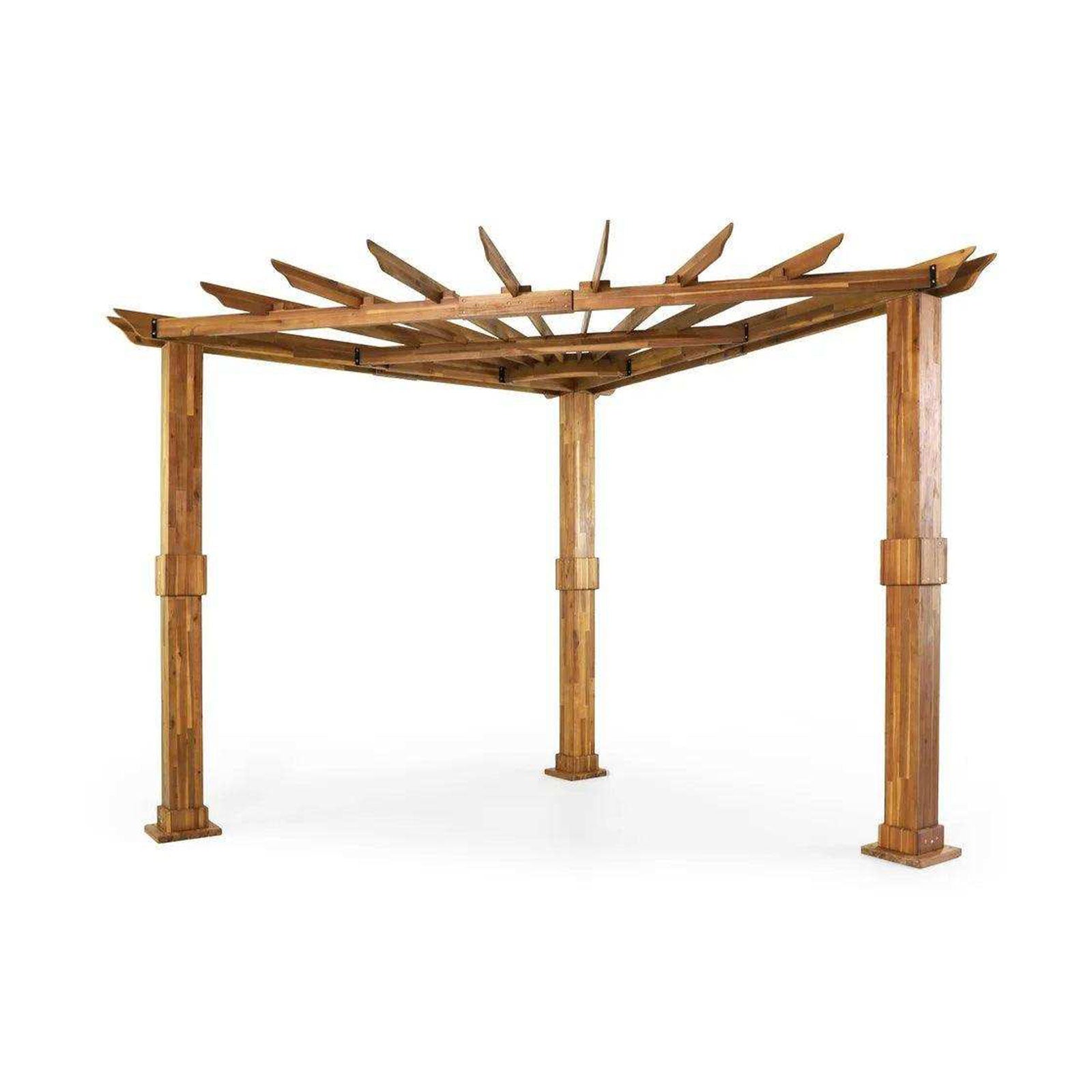 Outdoor Acacia Wood Triangle Pergola