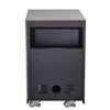 Forno Rimini Outdoor Kitchen 30" BBQ 62,600 BTU, 3 Burners with Sear & Rotisserie, 2.4 cu.ft. Beverage Center, Stainless Steel Sink, Black Cabinets & Gray Sintered Stone Countertop