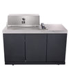 Forno Rimini Outdoor Kitchen: 30" BBQ 62,600 BTU, 4.8 cu.ft. Refrigerators, White Countertops