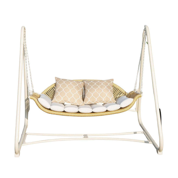 Outdoor Patio Porch Swing, 2-Seat Hanging Swing Chair