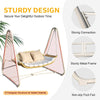 Outdoor Patio Porch Swing, 2-Seat Hanging Swing Chair 