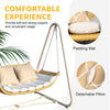 Outdoor Patio Porch Swing, 2-Seat Hanging Swing Chair