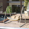 Outdoor Patio Porch Swing, 2-Seat Hanging Swing Chair