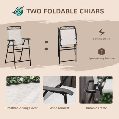 Outsunny 4 Piece Outdoor Patio Dining Furniture Set