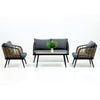Patio Furniture Set, 4 Piece PE Rattan Wicker Outdoor Furniture