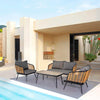 Patio Furniture Set, 4 Piece PE Rattan Wicker Outdoor Furniture