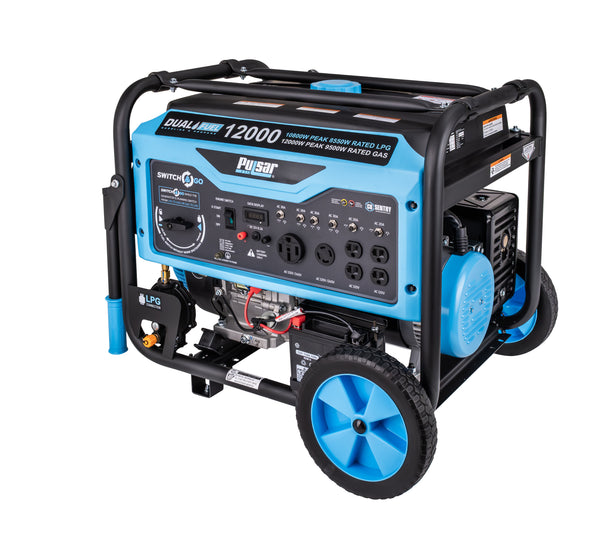 Pulsar 12000W Dual Fuel Portable Generator with Electric Start & CO Sentry