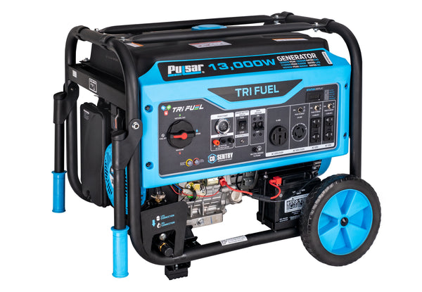 Pulsar 13000W Tri-Fuel Portable Generator with Remote Start & CO Sentry