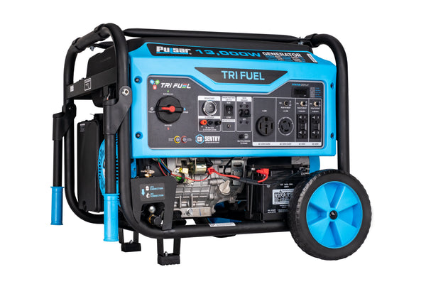 Pulsar 13000W Tri-Fuel Portable Generator with Remote Start & CO Sentry