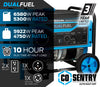 Pulsar 6580W Dual Fuel Portable Generator with CO Sentry & Switch & Go Technology
