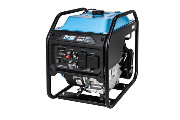 Pulsar 5250W Dual Fuel Open Frame Inverter Generator with CO Sentry