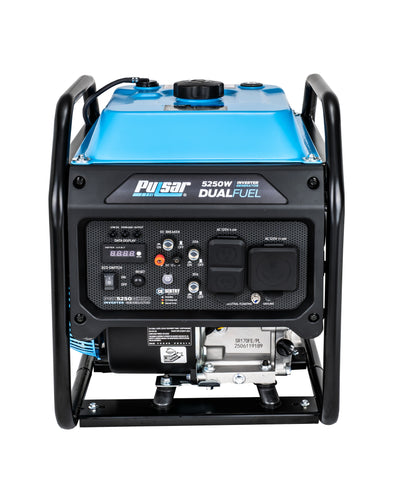 Pulsar 5250W Dual Fuel Open Frame Inverter Generator with CO Sentry