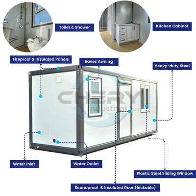 Modern Portable Office 7ft x 20ft features