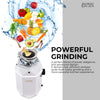 FORNO ACQUA BrightDIAMOND Moonstone 1HP Super Quiet Garbage Disposal Corded with Motion Sensor Cabinet Light & Pre-Wired Air Switch