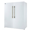 Forno Maderno 2-28-Inch Wide Convertible Refrigerator/Freezer in White, Decorative Trim, 27.2 cu.ft, 84-Inch High, ENERGY STAR Certified