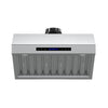 Forno Palazzo 30-Inch Wall Mounted Range Hood, Stainless Steel, Heavy Duty Baffle Filters, Remote Control