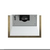 Forno Vittorio 36-Inch Wall Mount Range Hood, White with Antique Brass Trim, 424 CFM Airflow, Dishwasher-Safe Baffle Filters, Remote Control, 3-Speed Fan, Bright LED Lighting.