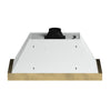 Forno Vittorio 48-Inch Wall Mount Range Hood, White with Antique Brass Trim, 424 CFM Airflow, Dishwasher-Safe Baffle Filters, Remote Control, 3-Speed Fan, Bright LED Lighting