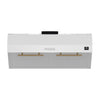 Forno Bari Espresso 30-Inch Under Cabinet Range Hood, White, 600 CFM, LED Lighting, Dishwasher-Safe Baffle Filters, 3-Speed Fan Control