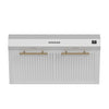 Forno Bari Espresso 30-Inch Under Cabinet Range Hood, White, 600 CFM, LED Lighting, Dishwasher-Safe Baffle Filters, 3-Speed Fan Control
