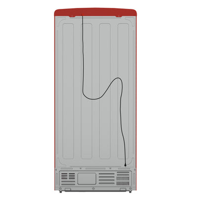 Forno Luigi 33-Inch French Door Refrigerator, 18 cu.ft, Red Finish, Handle-Free Design, ENERGY STAR Certified