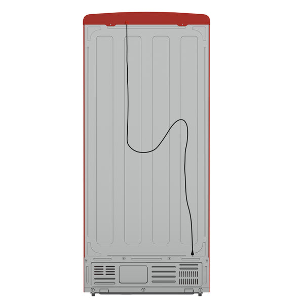 Forno Luigi 33-Inch French Door Refrigerator, 18 cu.ft, Red Finish, Handle-Free Design, ENERGY STAR Certified
