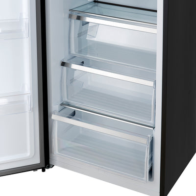 Forno Maderno 2-28-Inch Wide Convertible Refrigerator/Freezer in Black, Decorative Trim, 27.2 cu.ft, 84-Inch High, ENERGY STAR Certified