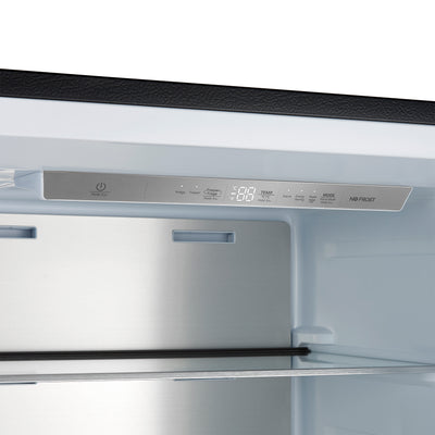 Forno Maderno 2-28-Inch Wide Convertible Refrigerator/Freezer in Black, Decorative Trim, 27.2 cu.ft, 84-Inch High, ENERGY STAR Certified