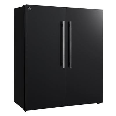 Forno Maderno 2-28-Inch Wide Convertible Refrigerator/Freezer in Black, Decorative Trim, 27.2 cu.ft, 84-Inch High, ENERGY STAR Certified