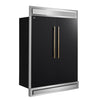 Forno Maderno 2-28-Inch Wide Convertible Refrigerator/Freezer in Black, Decorative Trim, 27.2 cu.ft, 84-Inch High, ENERGY STAR Certified