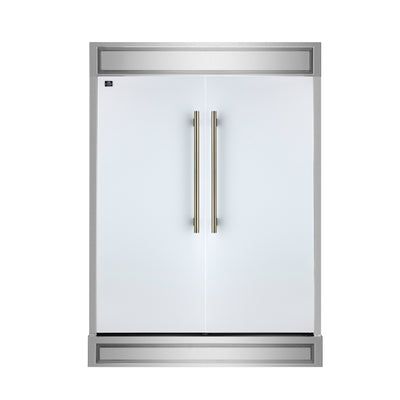 Forno Maderno 2-28-Inch Wide Convertible Refrigerator/Freezer in White, Decorative Trim, 27.2 cu.ft, 84-Inch High, ENERGY STAR Certified