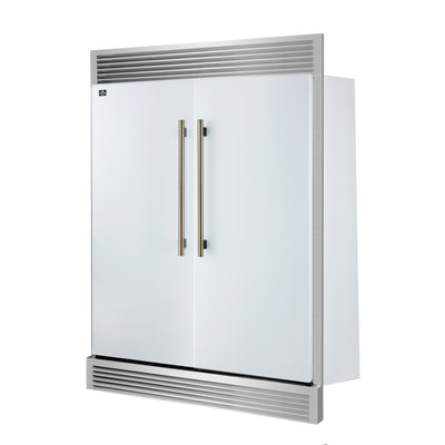 Forno Maderno 2-28-Inch Wide Convertible Refrigerator/Freezer in White, Decorative Trim, 27.2 cu.ft, 84-Inch High, ENERGY STAR Certified