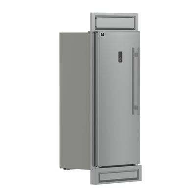 Forno Fortezza 32 Inch Left-Swing Freezer with Trim Kit, Stainless Steel, with Automatic Ice Maker