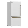 Forno Milano 2-Piece 62-Inch Freestanding Dual Bottom Freezer Refrigerator, White – 34.4 cu.ft, Touch Control, Ice Maker