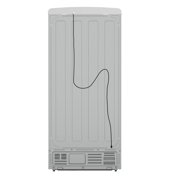 Forno Luigi 33-Inch French Door Refrigerator, 18 cu.ft, White Finish, Antique Brass Handles, ENERGY STAR Certified