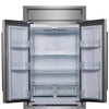 Forno Gallipoli 30-Inch French Door Refrigerator, 17.5 cu.ft Capacity, Modern Decorative Grill, 34-Inch Width, Stainless Steel, No Frost Technology, Energy Efficient