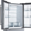 Forno Gallipoli 30-Inch French Door Refrigerator, 17.5 cu.ft Capacity, Modern Decorative Grill, 34-Inch Width, Stainless Steel, No Frost Technology, Energy Efficient