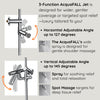 Forno Acqua AcquaFALL Shower, Polished Stainless Steel Finish, Overhead Rainfall Shower, 7 Way Diverter, Handheld Shower Head, Body Jets, 1.8 GPM Flow Rate