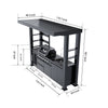 Cherylife NG 110-Inch 4-Burner 72,000 BTU Natural Gas Grill Island – Outdoor Kitchen with Wine Cooler, Compact Refrigerator, Rotisserie, Granite Countertops & Storage