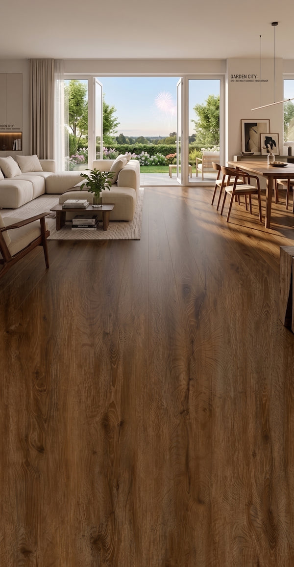 Waterproof SPC Luxury Vinyl Plank Flooring – 12-Mil Wear Layer, Click-Lock, Scratch & Stain Resistant for DIY Installation