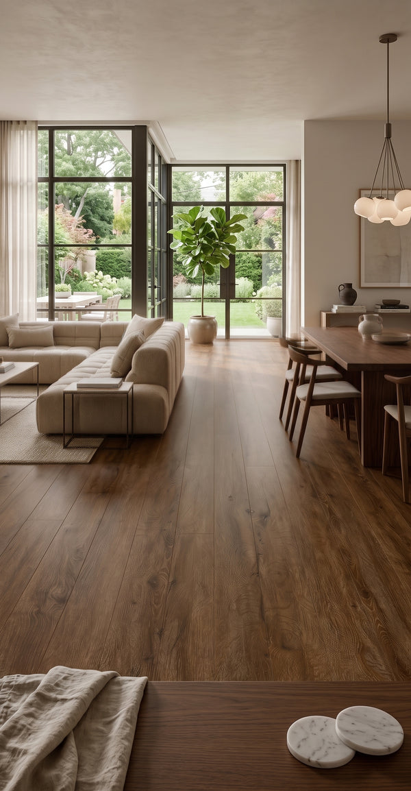 Waterproof SPC Luxury Vinyl Plank Flooring – 12-Mil Wear Layer, Click-Lock, Scratch & Stain Resistant for DIY Installation