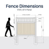 CheryLife 6’ x 6’ Vinyl Semi-Private Fence – Sand - Denver Series