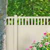 CheryLife 6’ x 6’ Vinyl Semi-Private Fence – Sand - Denver Series