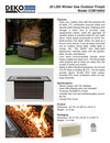52 Inch Rectangular Outdoor Propane Gas Fire Pit Table 50,000 BTU Heater with Lava Rock Filler