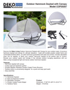 Outdoor Hammock Swing Lounge Daybed with Textilene Fabric Canopy