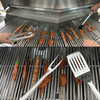 Cherylife BBQ Tool Set – Stainless Steel Grill Accessories with Cast Iron Pan, Knife & Fork Set, All-Weather Rain Cover