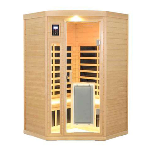 Two persons Hemlock Two-person Far Infrared Corner Indoor Sauna Room