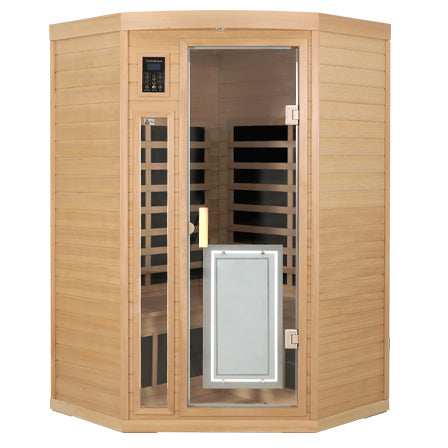 Two persons Hemlock Two-person Far Infrared Corner Indoor Sauna Room