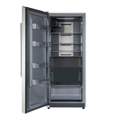 Forno Fortezza 28 Inch Left-Swing Freezer, Stainless Steel with Automatic Ice Maker