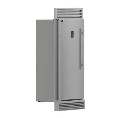 Forno Fortezza 32 Inch Left-Swing Freezer with Standard Trim Grill, Stainless Steel, with Automatic Ice Maker